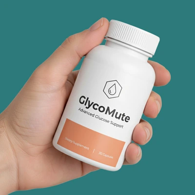GlycoMute one bottle hand holding